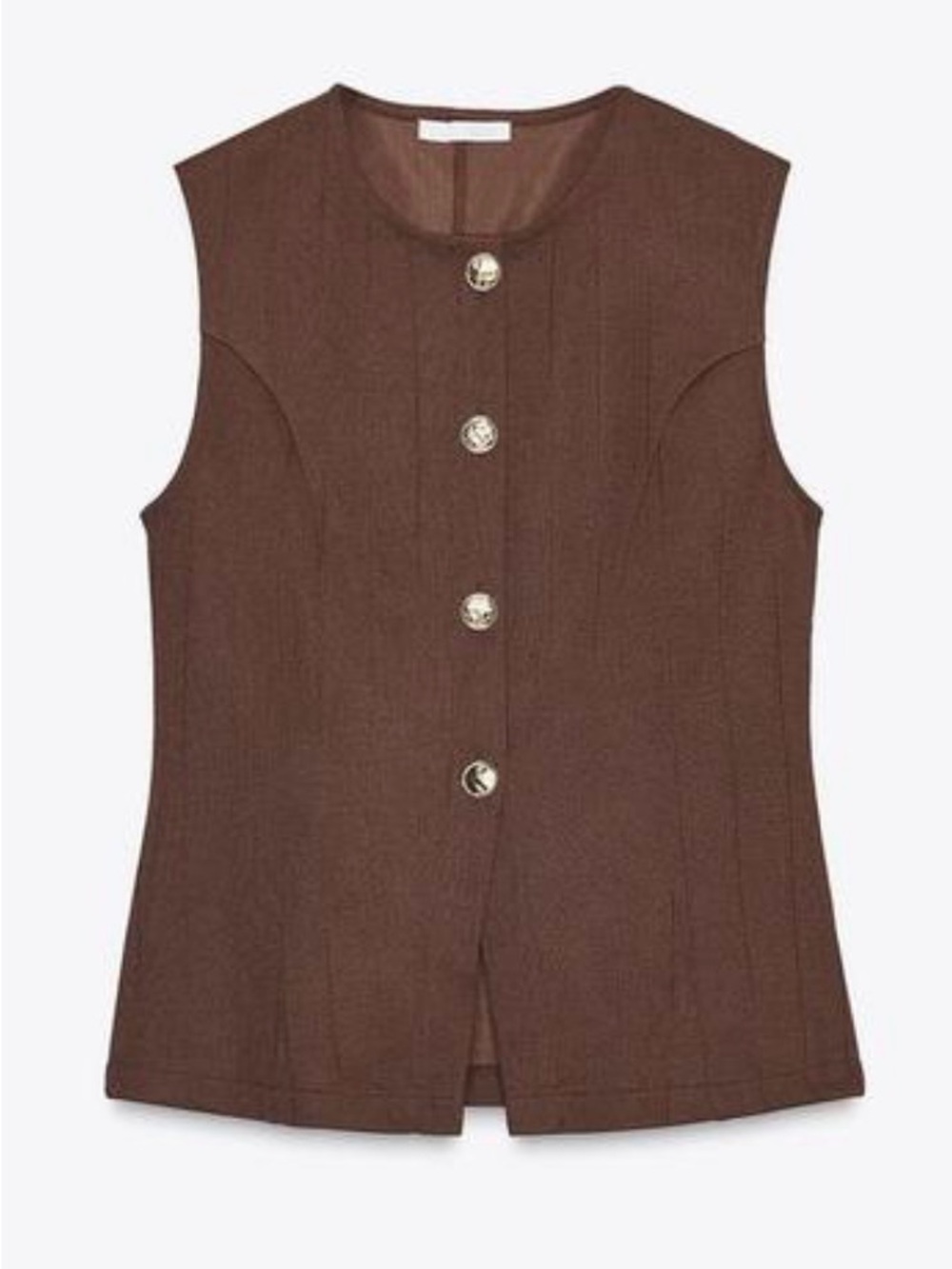 Zara Brown Vest NWT - Picture 2 of 5